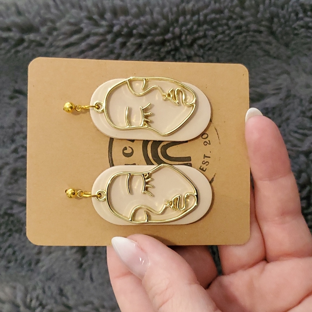NWT Polymer Clay Earrings (Face) *Part of 3 for $35 deal*